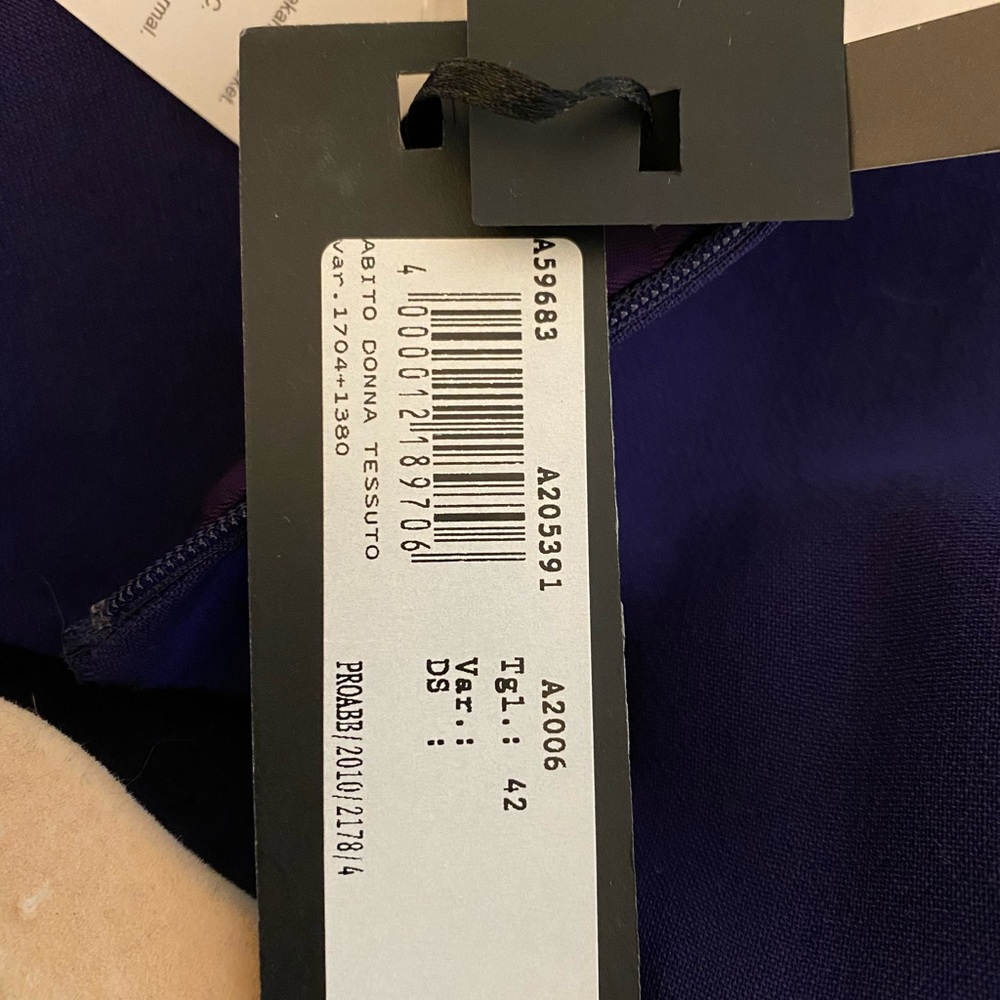 Versace Sleeveless Purple/Blue Dress IT 42 NWT - Picture 9 of 9